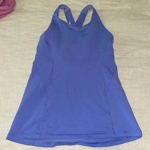 Blue Criss-cross Lululemon tank top